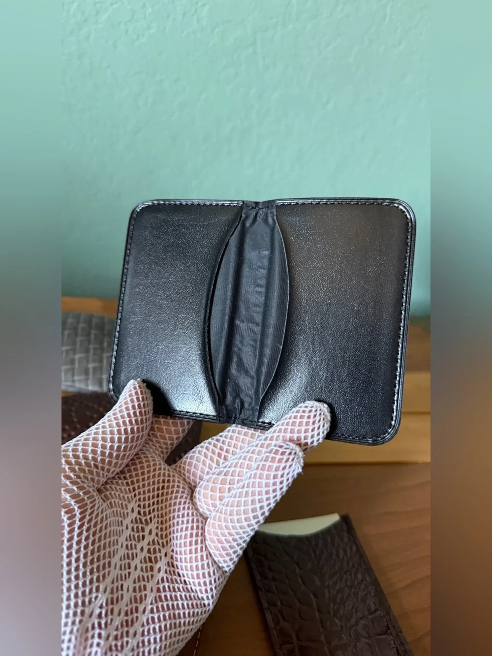 Lot of 6 Genuine Leather Coin Pouches Card Holders Unbranded Mixed Textures
